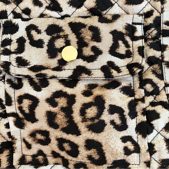 Chico’s Leopard Print Jacket Quilted Fall Jacket Lightweight Zip Up Sz 0 /Small - Picture 14 of 16